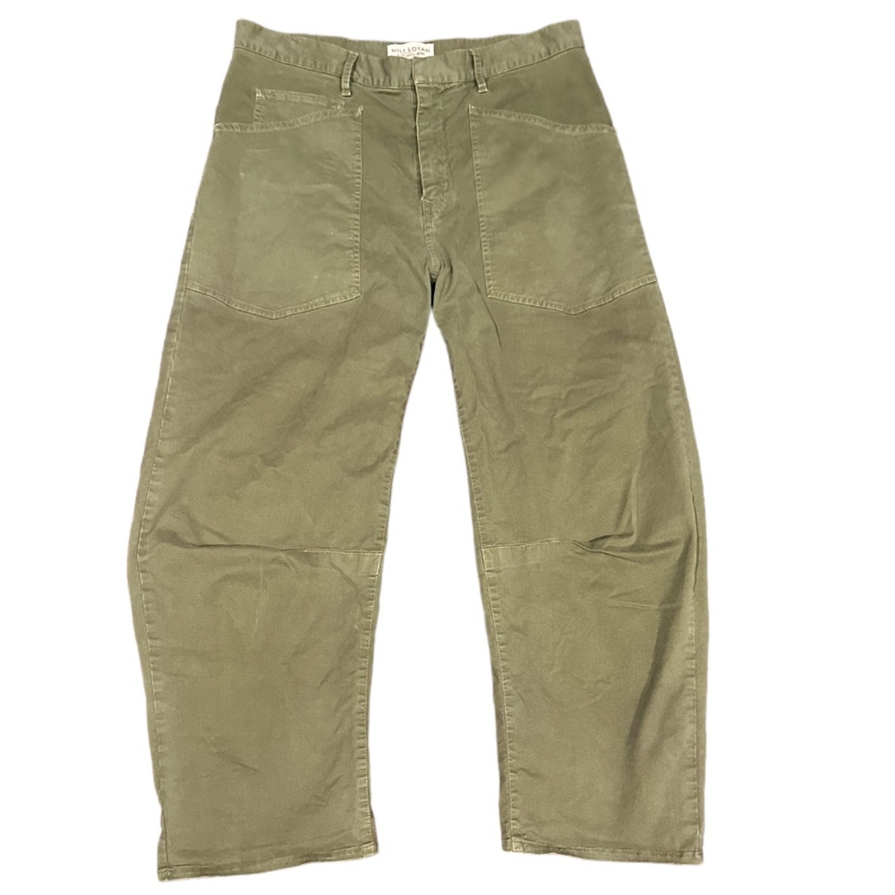Nili Lotan Olive Green High-Rise Women’s Jeans - Picture 4 of 10